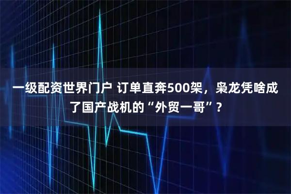一级配资世界门户 订单直奔500架，枭龙凭啥成了国产战机的“外贸一哥”？